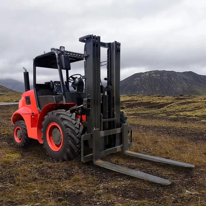 EPA 4x4 Articulated Rough Terrain Forklift for Sale 5 Ton 4WD Forklift