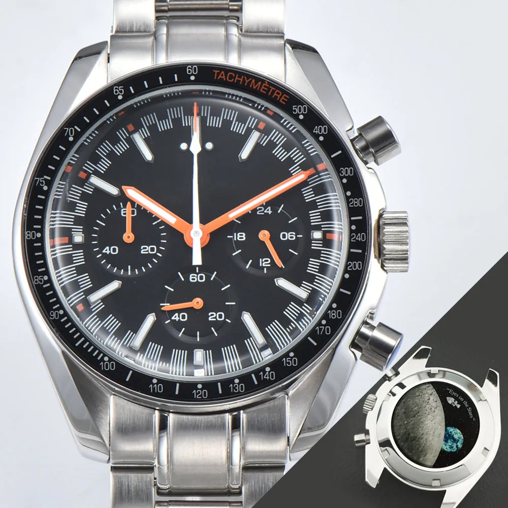 Custom Logo Men's Quartz Watch 39.7mm Stainless Steel 50M Waterproof