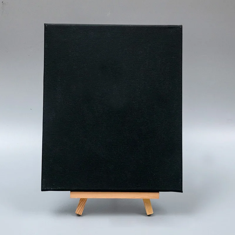 Mini Wooden Easel & Canvas Set,2 Pack Tabletop Display Easel With Pre-Stretched Canvas,Portable Artist Easel Stand for Painting