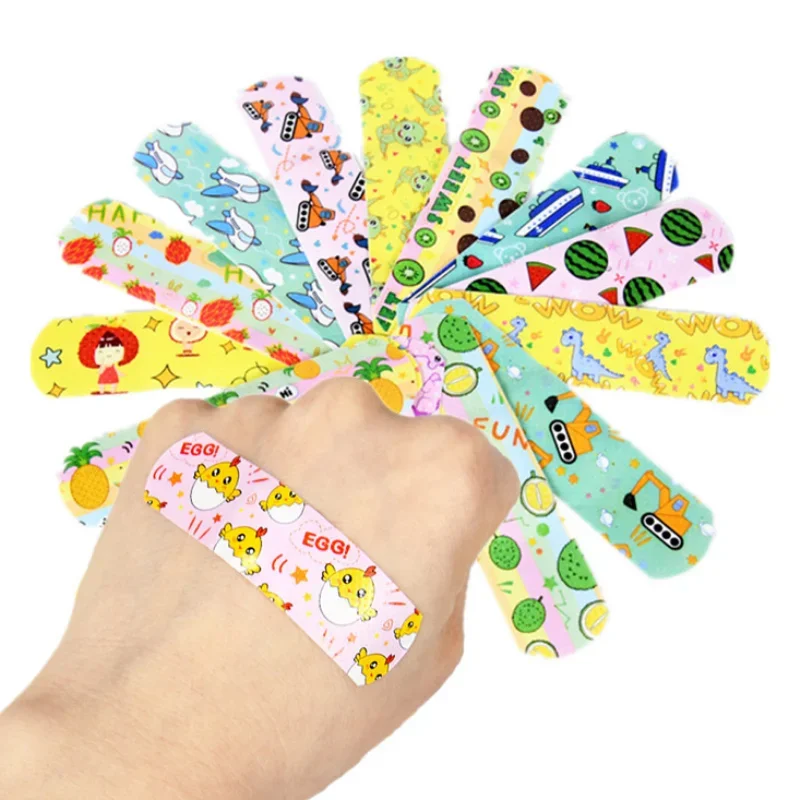 

120pcs/set Cartoon Band Aid Kawaii Plaster for Children Kids First Aid Strips Wound Dressing Patch Adhesive Bandages Woundplast