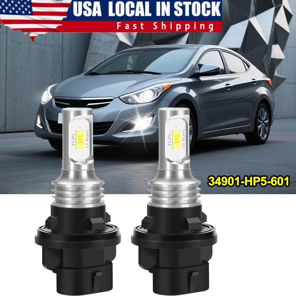 

2Pcs HP5 LED Headlight Bulbs 6500K White 15000LM Car LED High Beam DRL Driving Lamp Turbo H15 LED Lamp Super Bright 12V