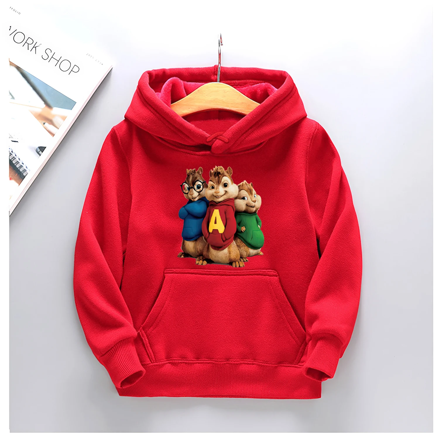 Alvin and The Chipmunks For 4-14 Years Children's Kids Cute Boys Girls Sweatshirt Soft Casual Vintage Brushed Cloth Hoodies Top