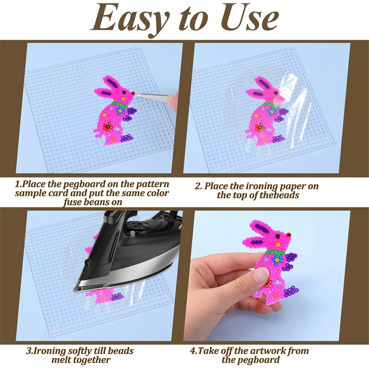 ألواح بيجب خرز الصمامات مقاس 5 مم A83Z، ألواح خرز بلاستيكية كبيرة مع ملاقط ألواح بيجب خرز شفافة لمشاريع الخرز اليدوية اليدوية #6
