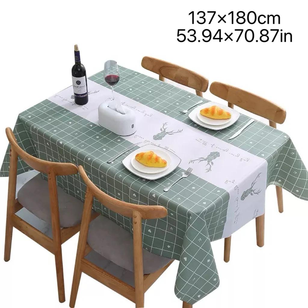 1PC Modern Style Home Tablecloth Waterproof Oil-Resistant Simple Fruit Pattern Kitchen Dining Table Cover