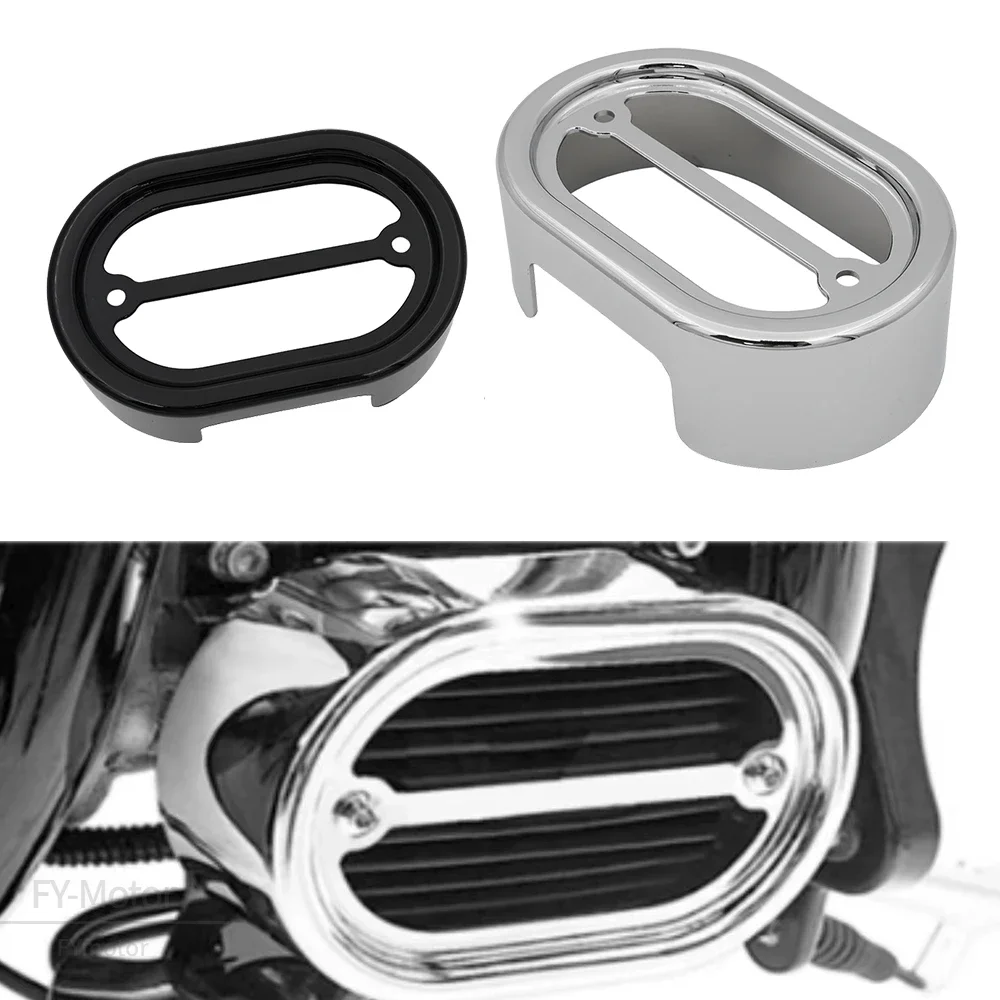 Black Chrome ABS Plastic Voltage Regulator Cover Protector Chin Spoiler For Harley Softail 01-17 Breakout Fat Boy Slim Heritage