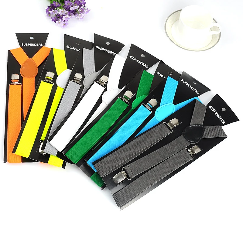 สายเอี๊ยมยางยืดแบบปรับได้แบบ unisex – รูปตัว Y กว้าง 1 นิ้วพร้อมคลิปโลหะที่แข็งแกร่ง อุปกรณ์ตกแต่งตัวของผู้ชายทุกวัน