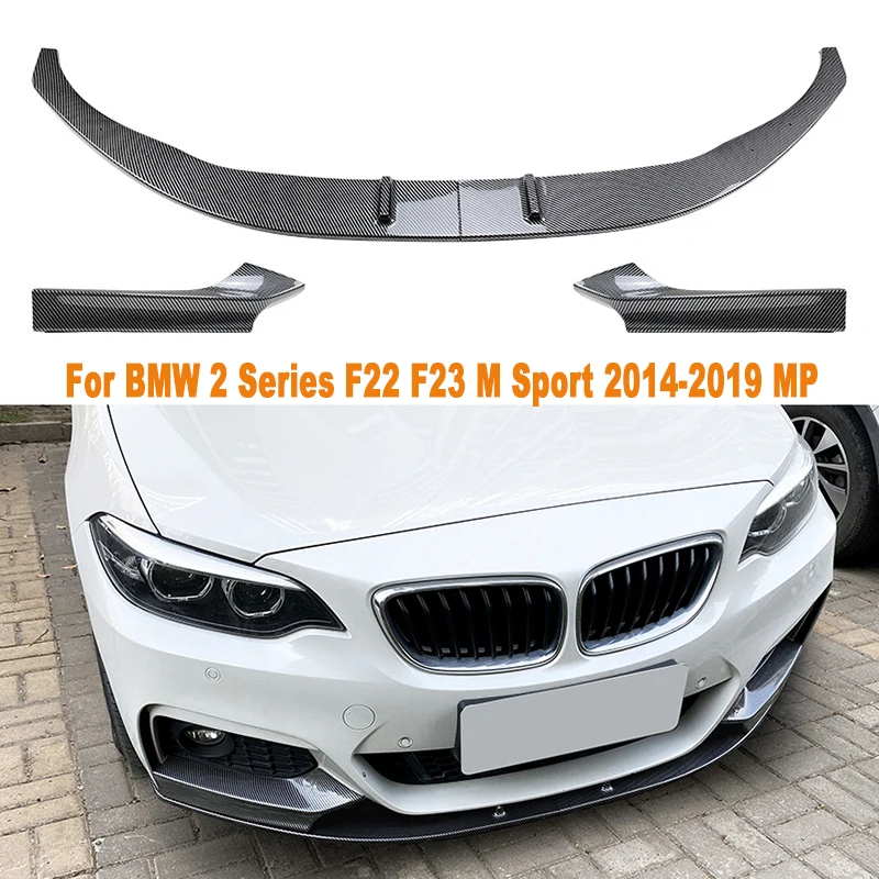 

Car Front Bumper Lip Splitter Diffuser Body Kits Spoiler Bumper Guard Accessories For BMW 2 Series F22 F23 M Sport 2014-2019 MP