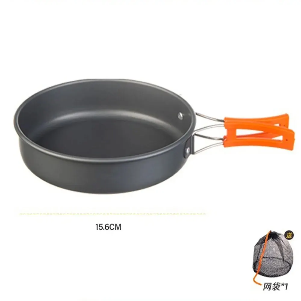 Outdoor Pots, Aluminum Alloy Material, Portable Convenient Storage, Frying Pot, Perfect For Outdoor Camping With Storage Bag