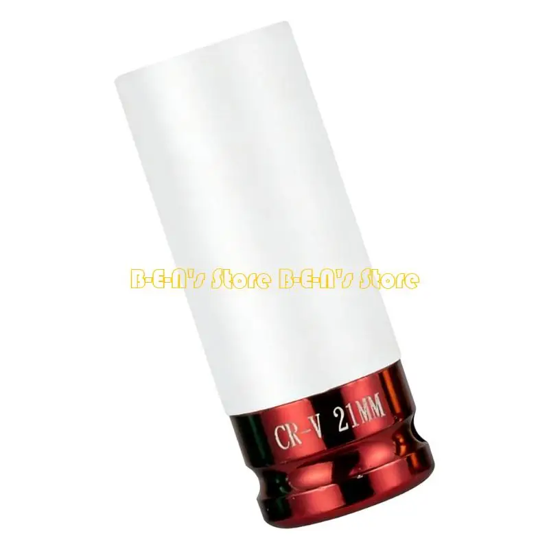Y1AD 17/19/21/22mm Socket Sleeves Tire Protections Sleeve Wall Deeply Impact Nut Socket 1/2'' Drive For Mechanics