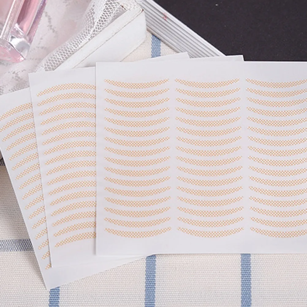 48Pairs Double Eyelid Tape Stickers Invisible Skin Tone Breathable Medical Grade Fabric Sweat Absorbing Waterproof Firm Hold