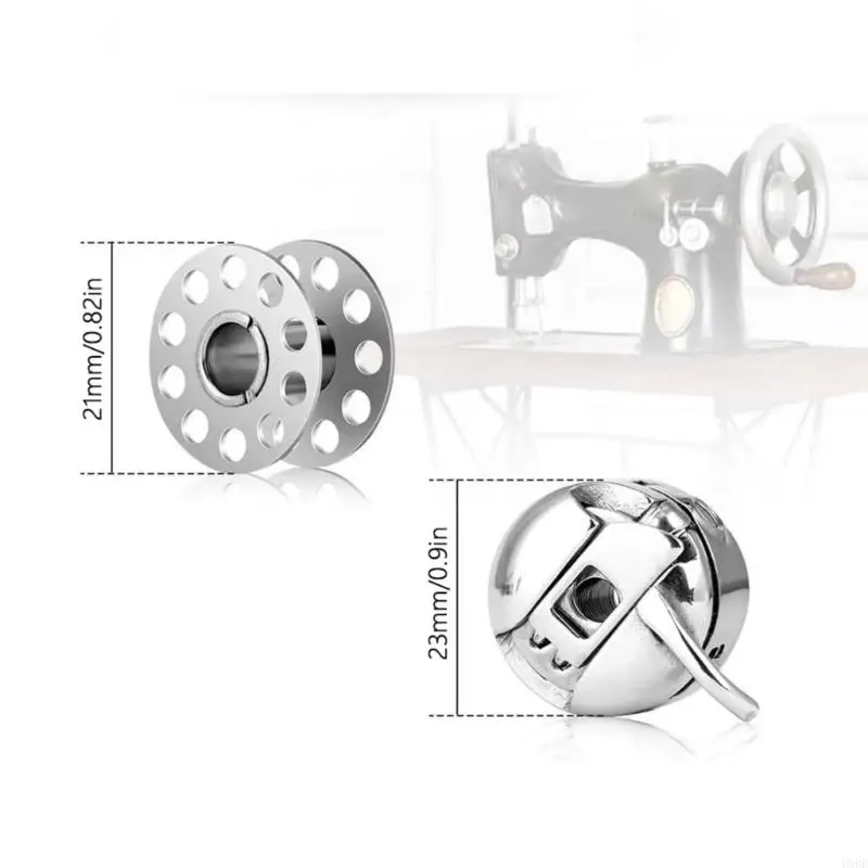 U0DE 24PCS -Nähzubehör -Set umfasst Spulen- und Kofferhandwerkswerkzeuge, die für effiziente Haushaltsprojekte geeignet sind