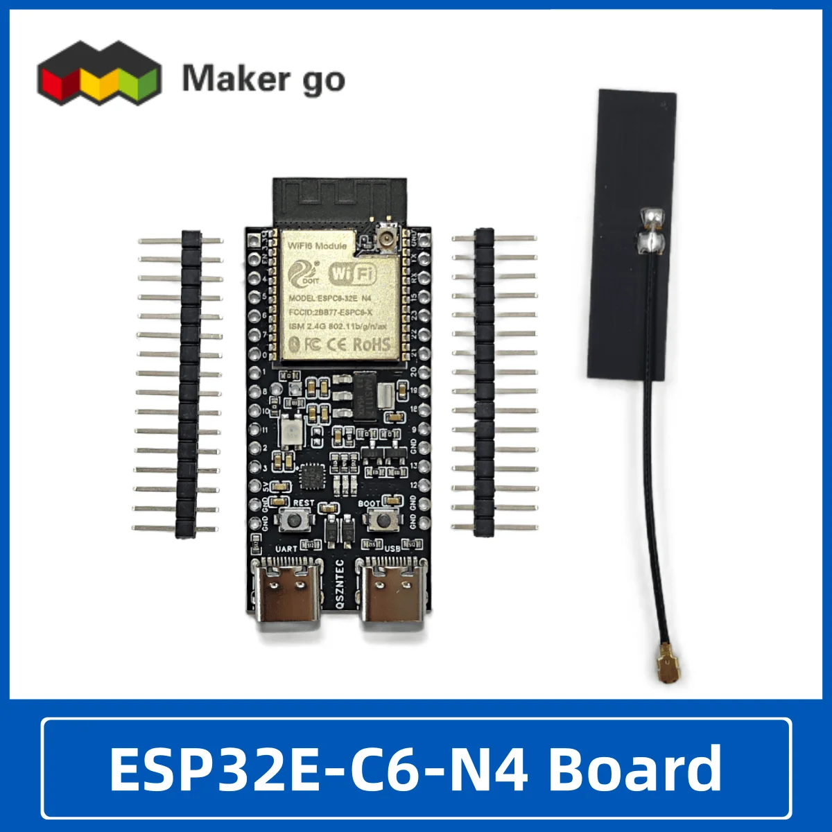 

Плата разработки ESP32-C6 USB для CP2102 с поддержкой ESP32-C6 N4 Wi-Fi 6, BLE, Zigbee, Thread