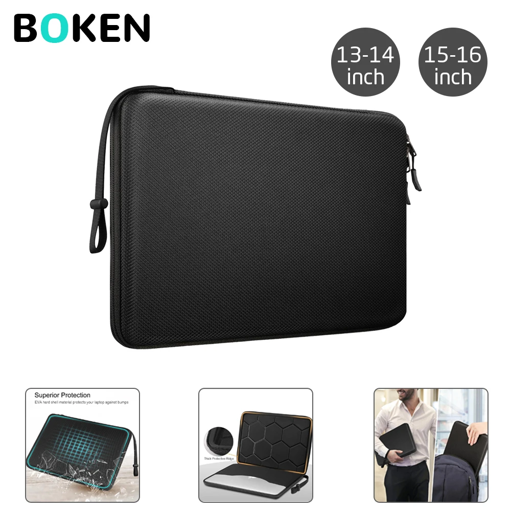 

Shockproof Hard EVA Laptop Carrying Bag 13 14 15 16 Inch Compatible with MacBook Air Pro/ M5 & Lenovo HP ASUS Dell Sleeve Case