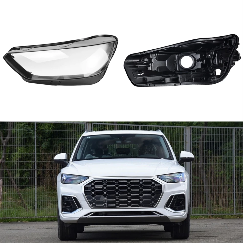 

Для Audi Q5 Q5L 2021 2022 2023 2024 2025 автомобильные фары корпус передняя фара крышка фары черный дом