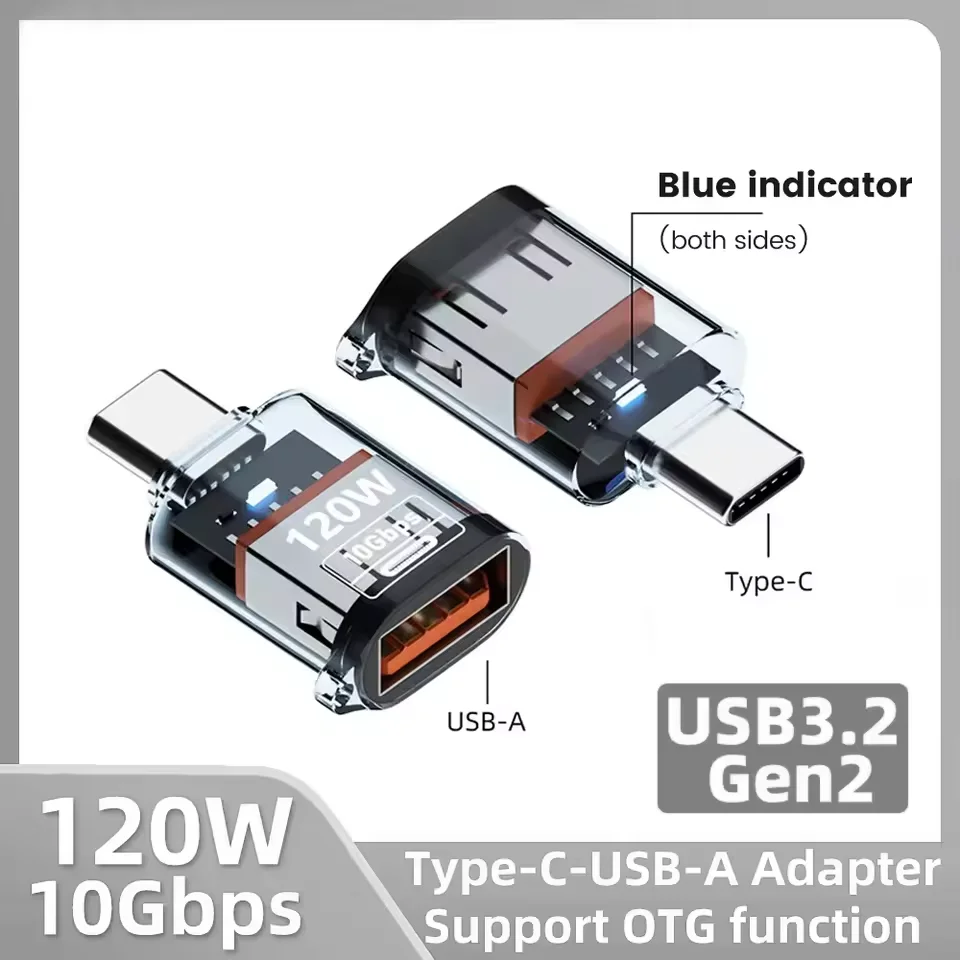 USB 3.2 To Type C OTG Adapter 10Gbps High Speed Fast Charging Data Audio Transfer Converter For PC Tablet Xiaomi Huawei