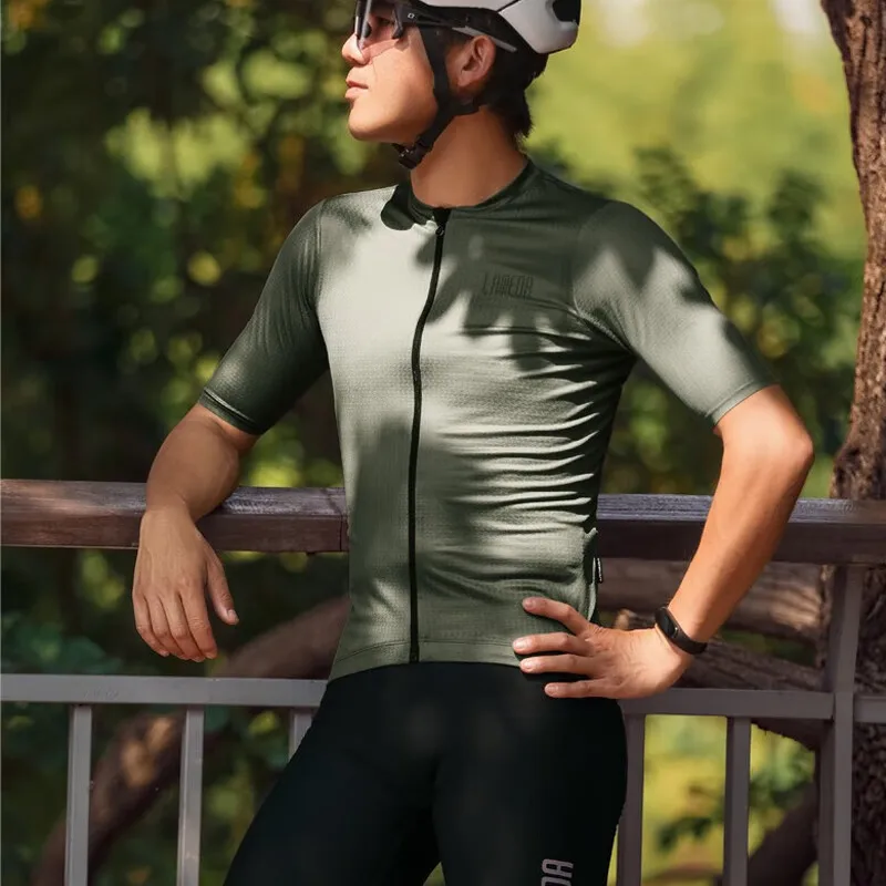 Lameda Men's Cycling Tops Quick-Drying Breathable Thin Bike Clothing with Pockets