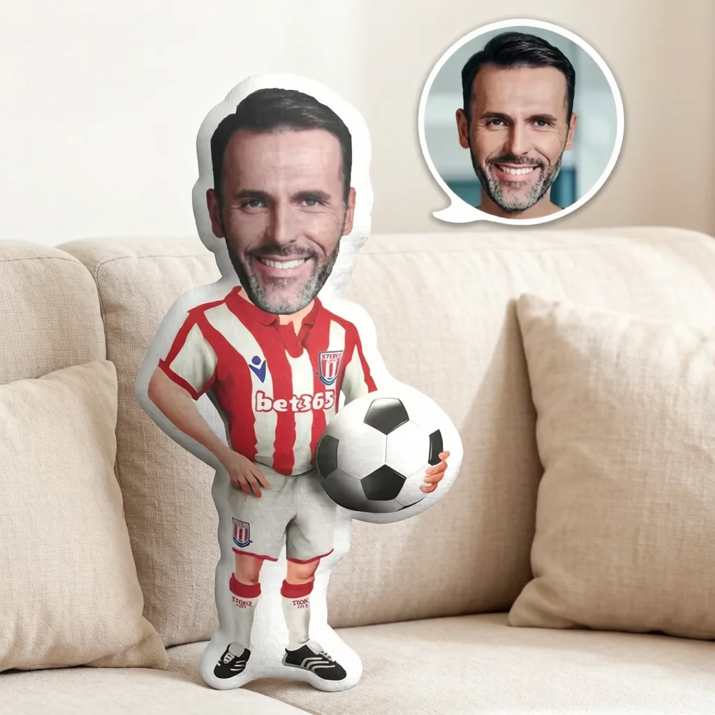 Custom Face cushion Personalized Face cushion Soccer Player Sofa seat cushion Gifts for Him