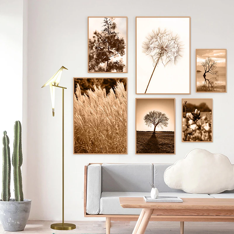 Nordic Style Decorative Painting Wall Art Poster Unframed Print Plants Pictures Canvas Painting Living Room Bedroom Home Decor