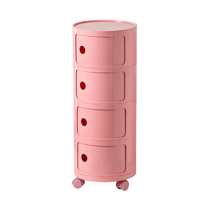 

Nordic Internet celebrity bedside table Mini simple plastic side cabinet, modern simple ins bedroom round small cabinet