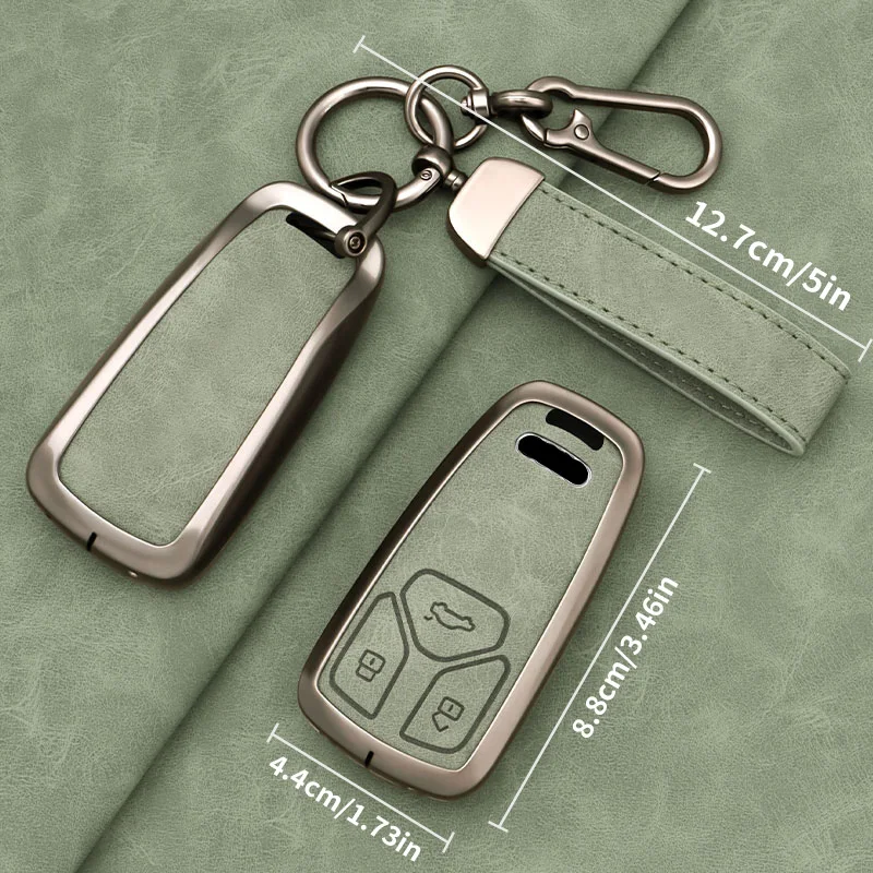 Fashion Car Remote Key Case Cover Shell For Audi A4 B9 A5 A6 8S 8W Q5 Q7 4M S4 S5 S7 TT TTS TFSI RS Protector Fob Keyless