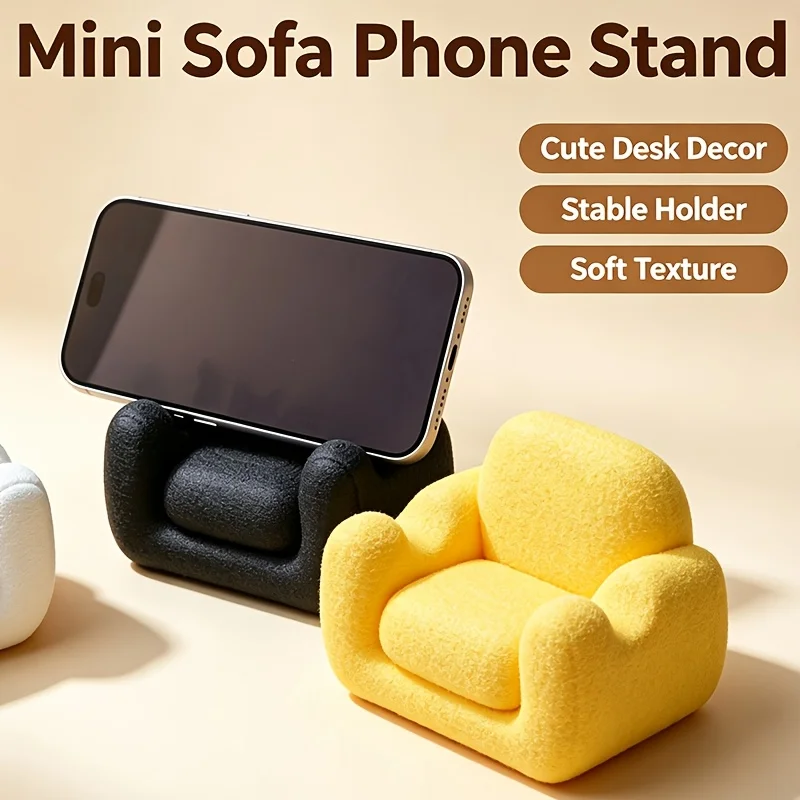 3D printed sofa mobile phone holder, suitable for all mobile phones and tablets, suitable for bed, office, car use, cute puppy