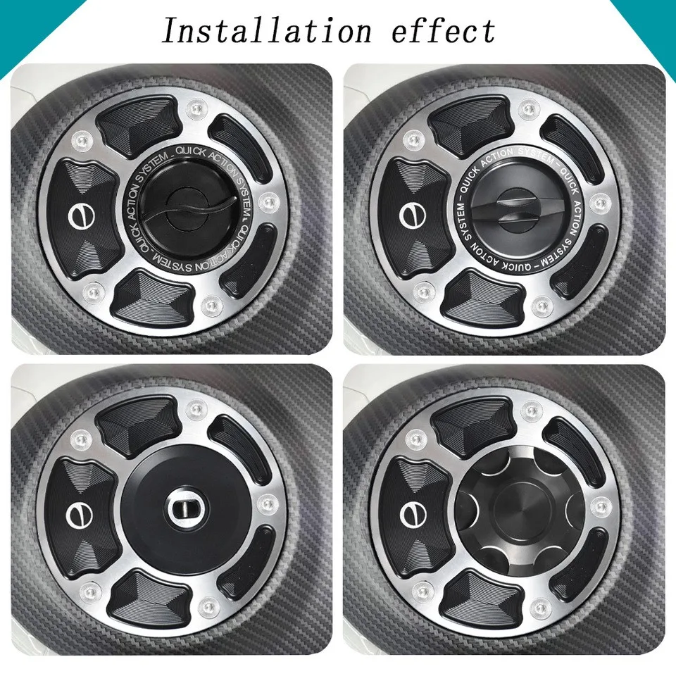 Motorcycle Quick Lock Fuel Tank Cap CF MOTO 450SS/450NK/2023-2024/450SR/250CL-X/700CL-X/650TR-G CNC Aluminum 1 PCS (With Screws)