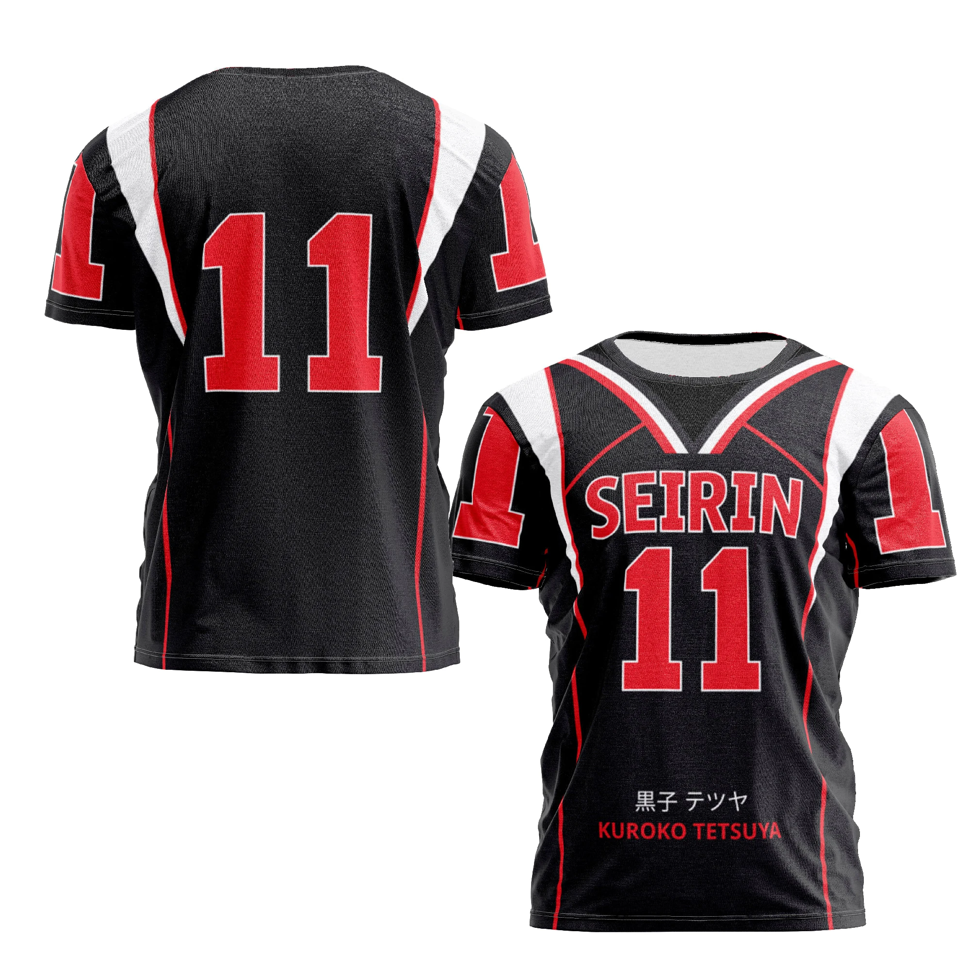 

Мужская летняя баскетбольная форма Kuroko с 3D принтом для косплея Seirin, баскетбольная майка, детский спортивный модный топ