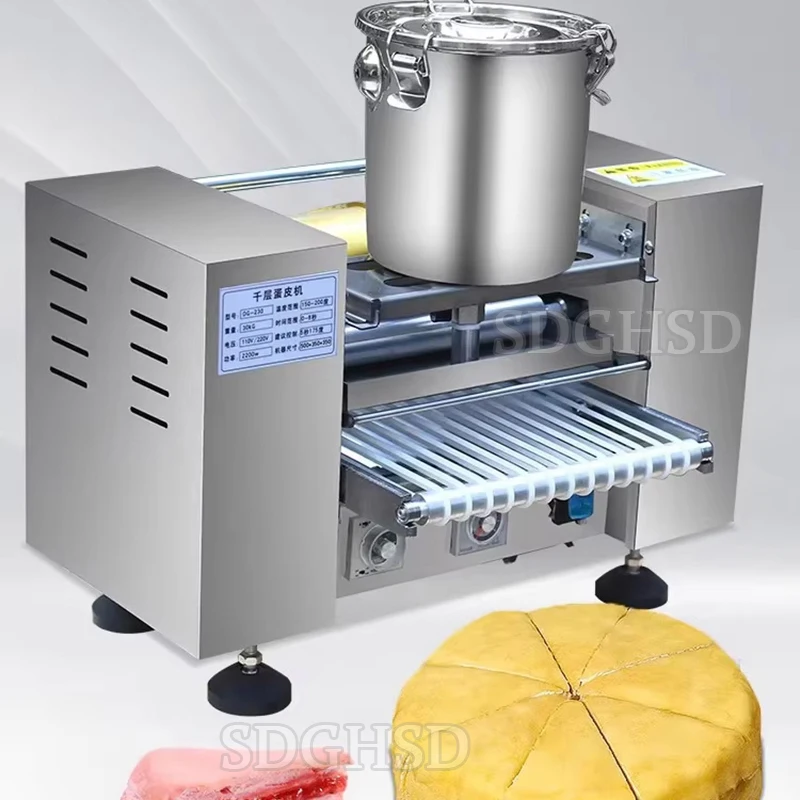 Fully Automatic Commercial Birthday Wedding Crepes Pancake Maker Electric Thousand Layer Crepe Cake Making Crepe Machine