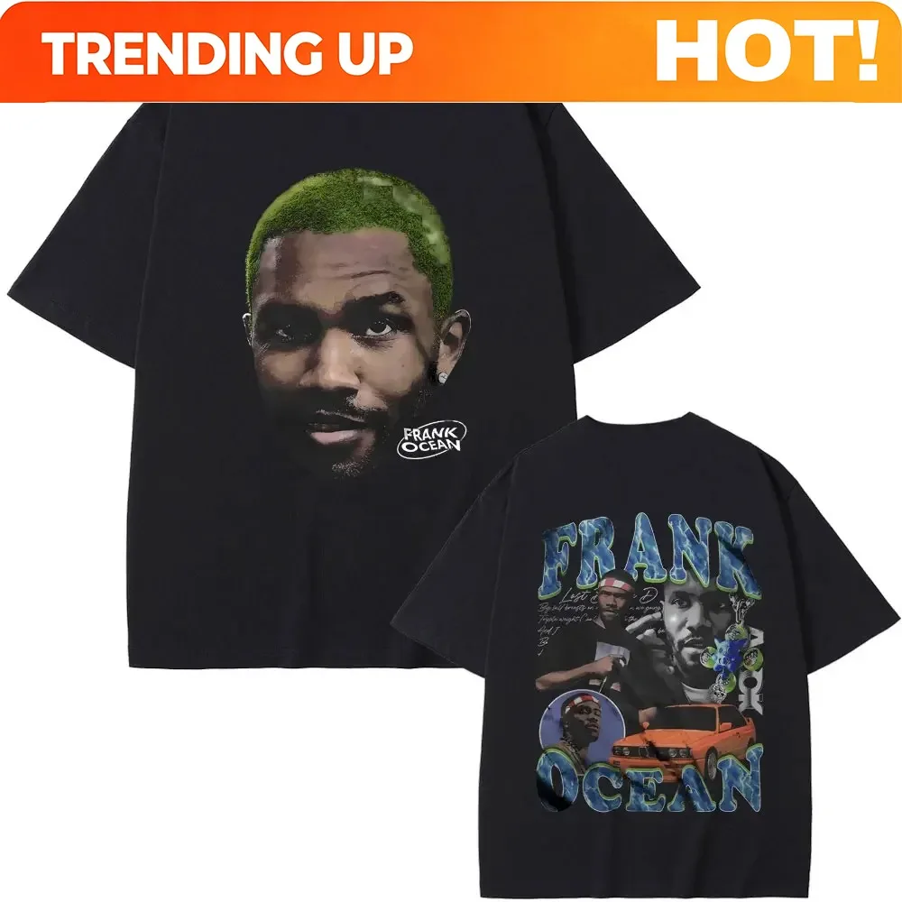 Streetwear Rapper Frank Channel Orange Graphic Print Tshirt Ocean Oversized T-shirts Blond Hip Hop Vintage Men's Blond Tees Top