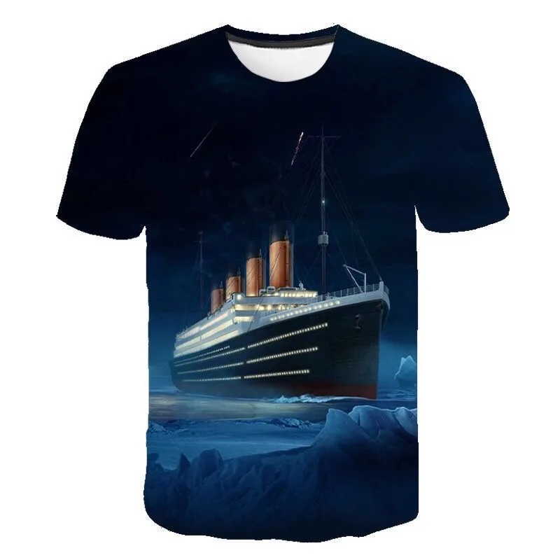 Camiseta con estampado 3D de Titanic Jack para hombre y mujer, camisa informal a la moda con cuello redondo, Europa y América, nueva tendencia, 2024