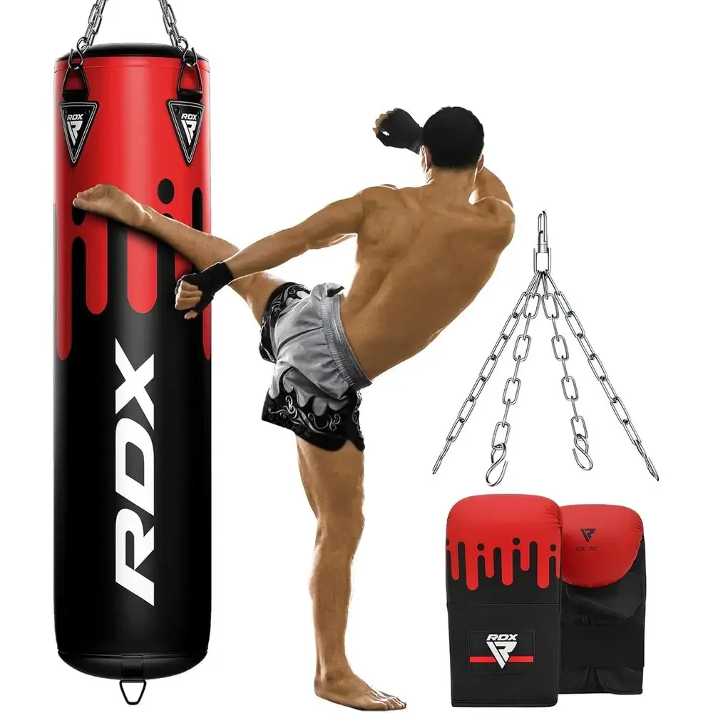 

Muay Thai & MMA Training Gloves with Hanging Chain, Ideal for Boxing, Kickboxing, Martial Arts, Sizes 4T & 5T