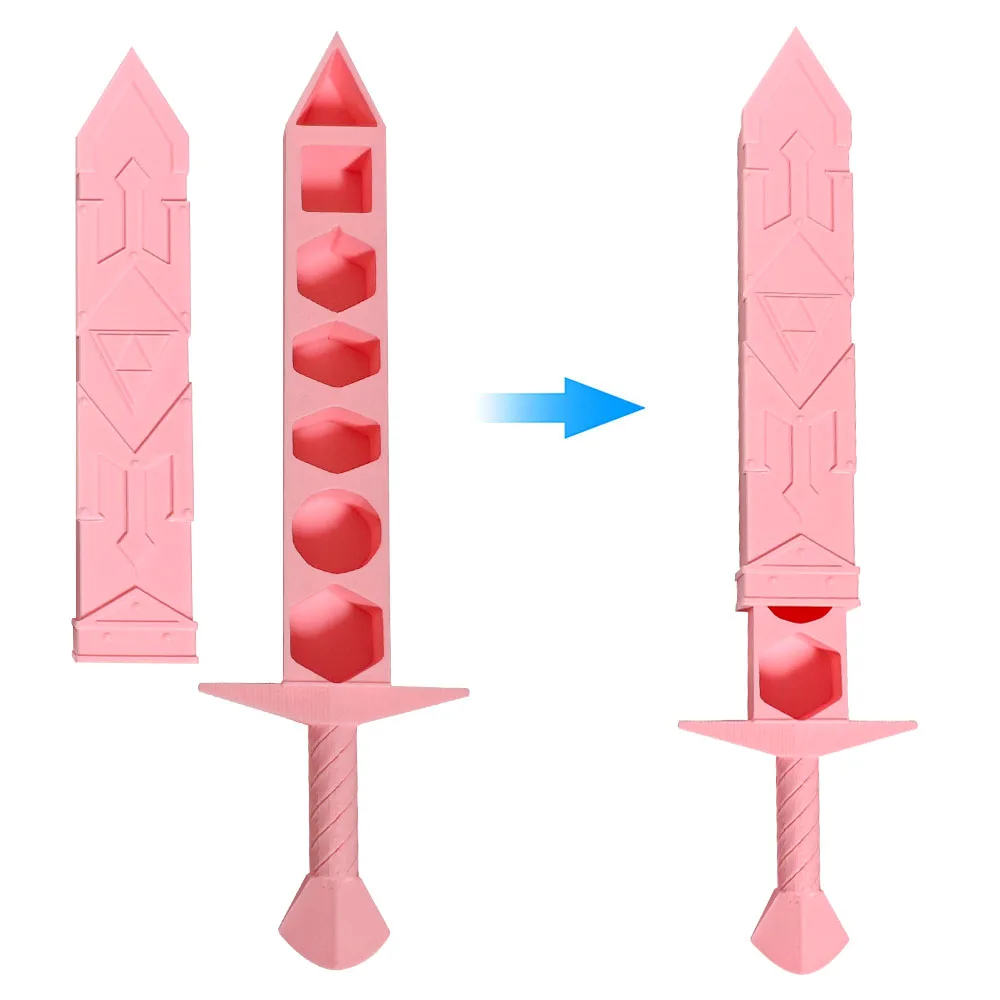 7 قطعة/المجموعة DND النرد مع صندوق تخزين على شكل سيف وردي RPG TRPG ألعاب مضلع مجموعة نرد لعب الأدوار ألعاب الطاولة اكسسوارات #2