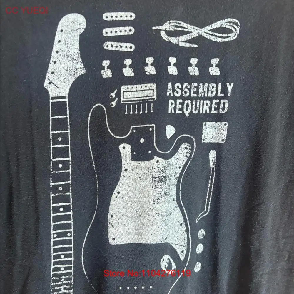 Guitar X Large black graphic vintage preowned T Shirt long or short sleeves