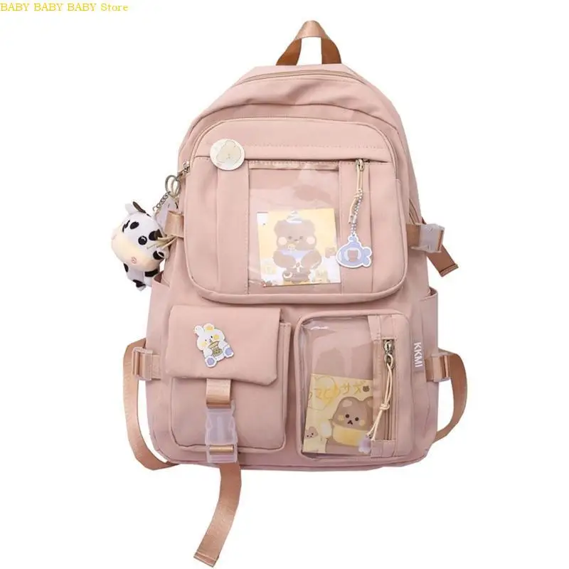 

Q81A Backpack Nylon Students Schoolbag Shoulder Tote Bag Casual Daypack