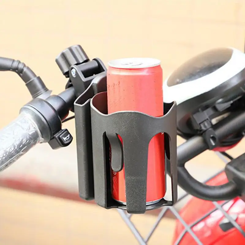 Portavasos ajustable para cochecito, organizador de bebidas giratorio de 360 grados para bicicletas, soporte para botellas que ahorra espacio