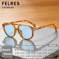 Gafas de Sol de Piloto Azules con Doble Puente, Gafas Graduadas para Miopía, Diseño Clásico para Hombre y Mujer, Gafas con Lentes Tintadas para Conducir