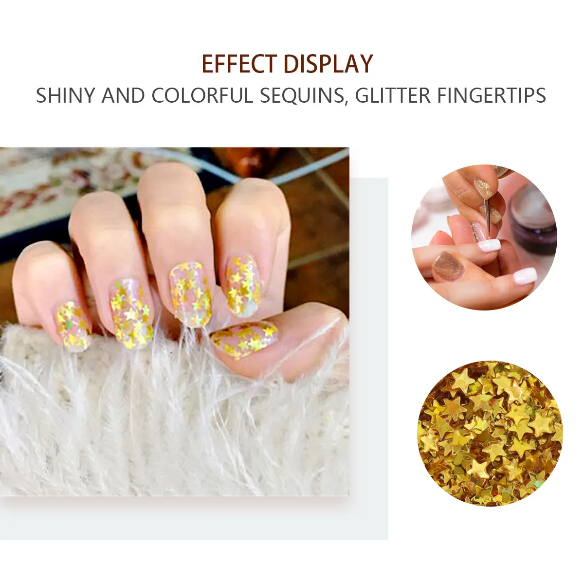 12 Boxes Nail Sequins Unique DIY Manicure Decoration Nail Art Supplies Manicure Ornament Home Salon Golden Manicures Accessories