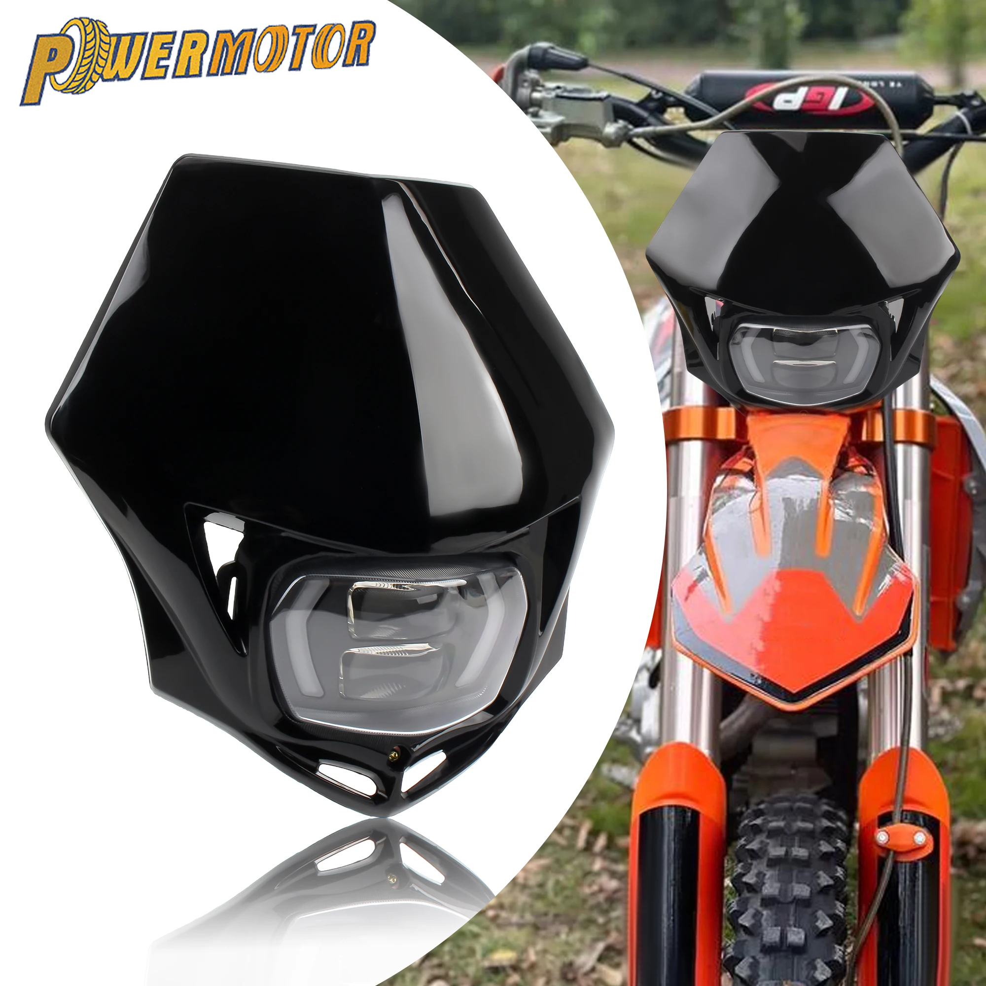 

Motorcycle LED Headlight Fairing For Honda CRF 150 230 XR YP20 2016-2023 Motocross Enduro DirtBike Headlamp Plate Modified Parts