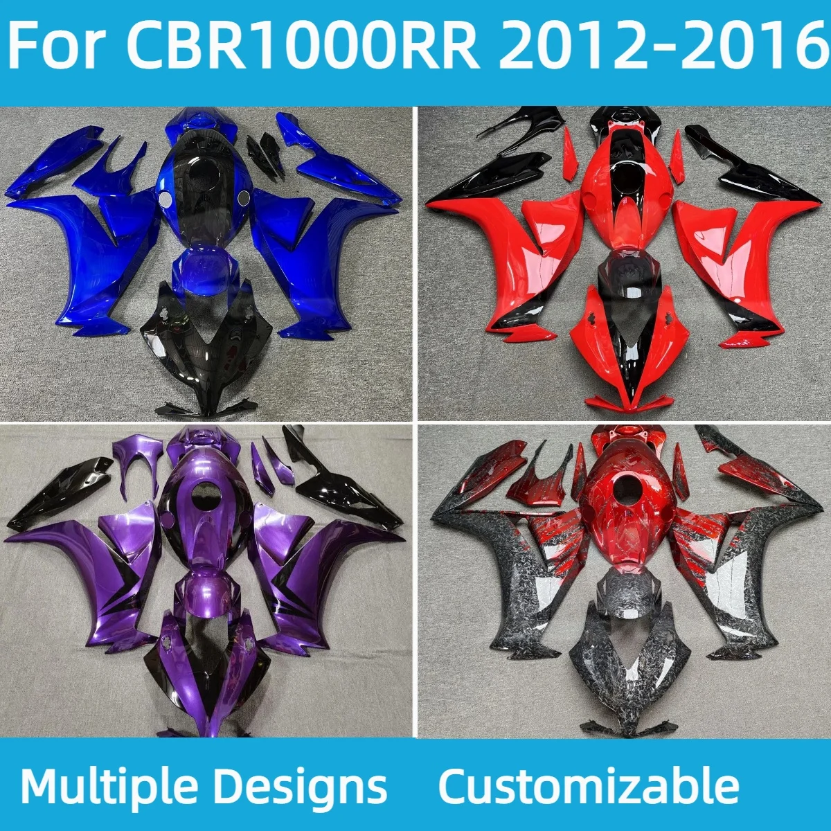 

Для HONDA CBR1000RR 2012-2016 обтекатели для литья под давлением CBR 1000RR 12-16 комплект обтекателя корпуса мотоцикла из углеродного волокна