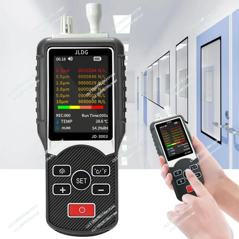 

JD-3003 Dust Particle Counter Particulate Matter Tester Counter Professional Dust Particle Quality Monitor for Indoor Outdoor