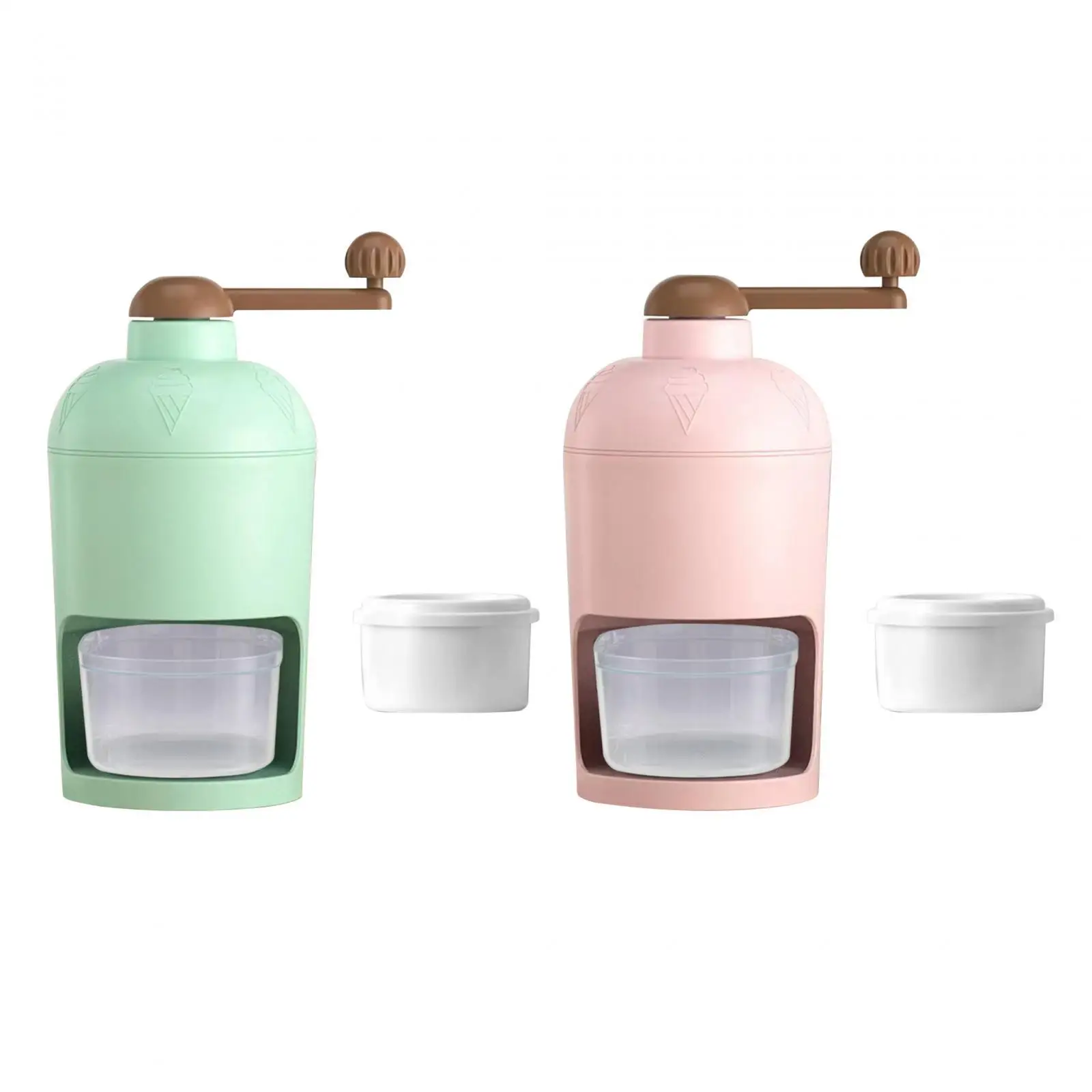 เครื่องบดน้ําแข็งแบบแมนนวล, เครื่องโรตารี่โคนหิมะ, พร้อมถาดทําน้ําแข็ง, น้ําแข็ง