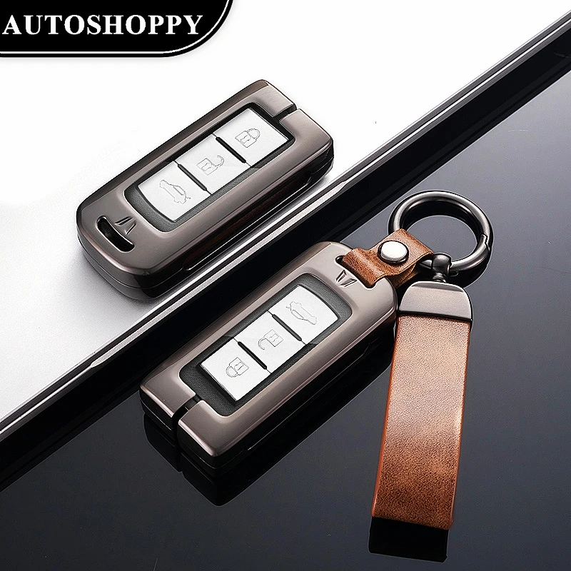 

Alloy ZincCar Key Case Cover Holder Protector For Mitsubishi Outlander ASX Xpander Triton Pajero LANCER Sport Eclipse Cross L200