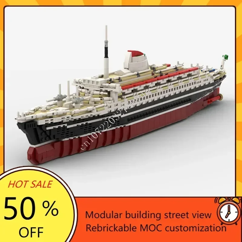 1907 pièces MOC Andrea Doria modèle de navire de guerre personnalisé blocs de construction ensemble de Puzzle-bricolage assemblage technique créatif enfants cadeau de noël