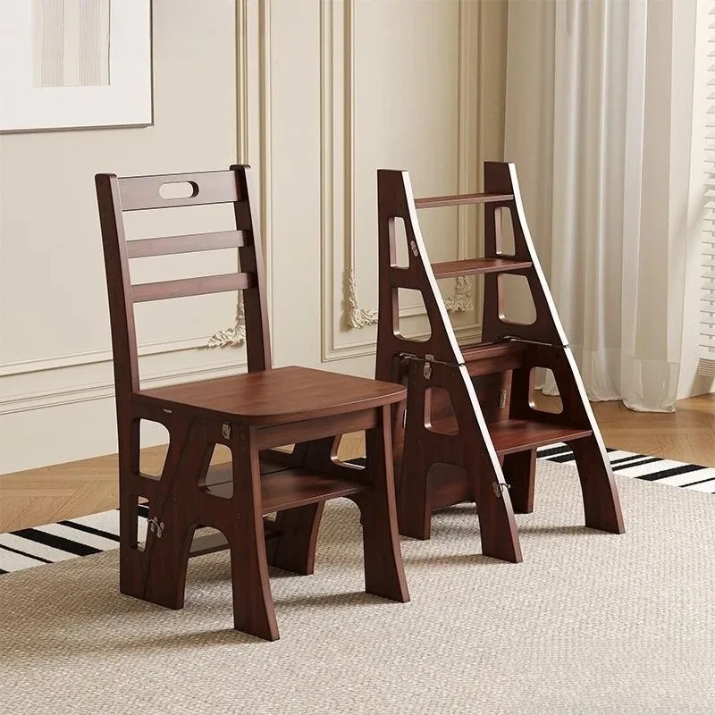 Household heightening foldable ladder stool dual-purpose chair climbing multi-functional herringbone folding stool