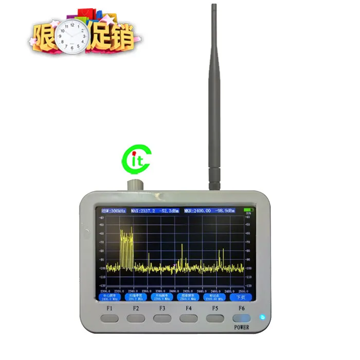 

Handheld Portable Spectrum Analyser for Spectrum Analysis from 10 MHz to 2.7 GHz; 2G, 3G, 4G and 5G Wireless Signals; EMC