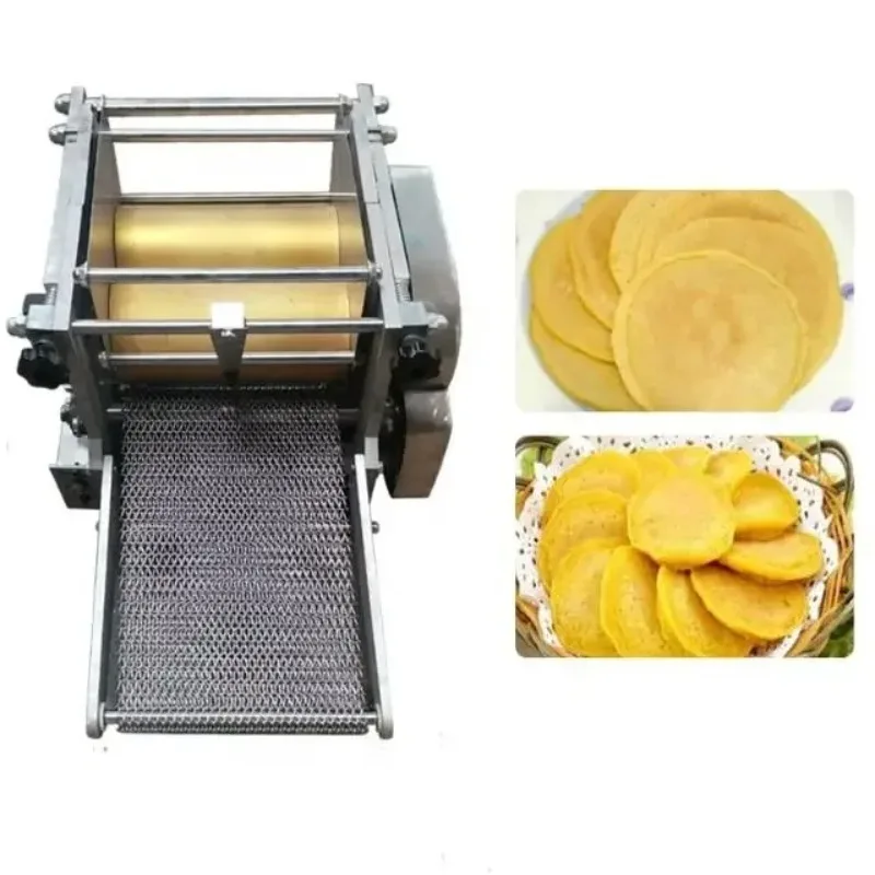 Afbeelding 6: PeiqiSkin Maker met pers voor verschillende vormen van dumplingvellen, tafelmodel, draagbare machine voor het maken van bloemtortilla- en dumplingvellen.