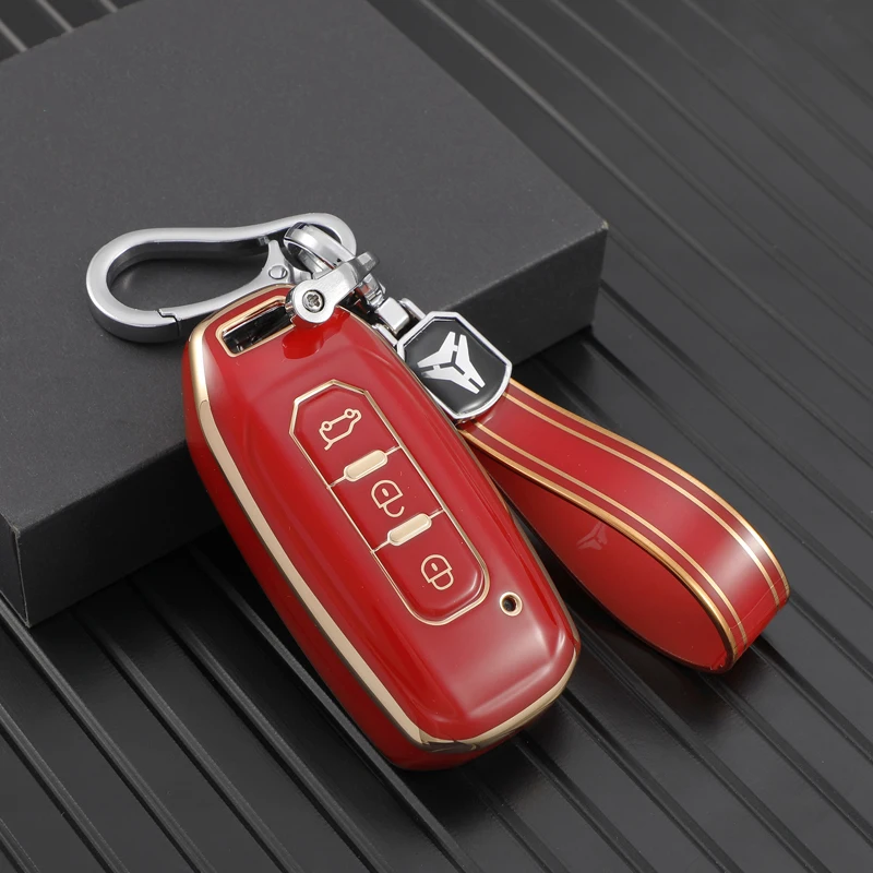 TPU Car Smart Remote Key Cover Case For Ford Territory EV TPU Bag Shell Holder Protector Key Chain Accessories