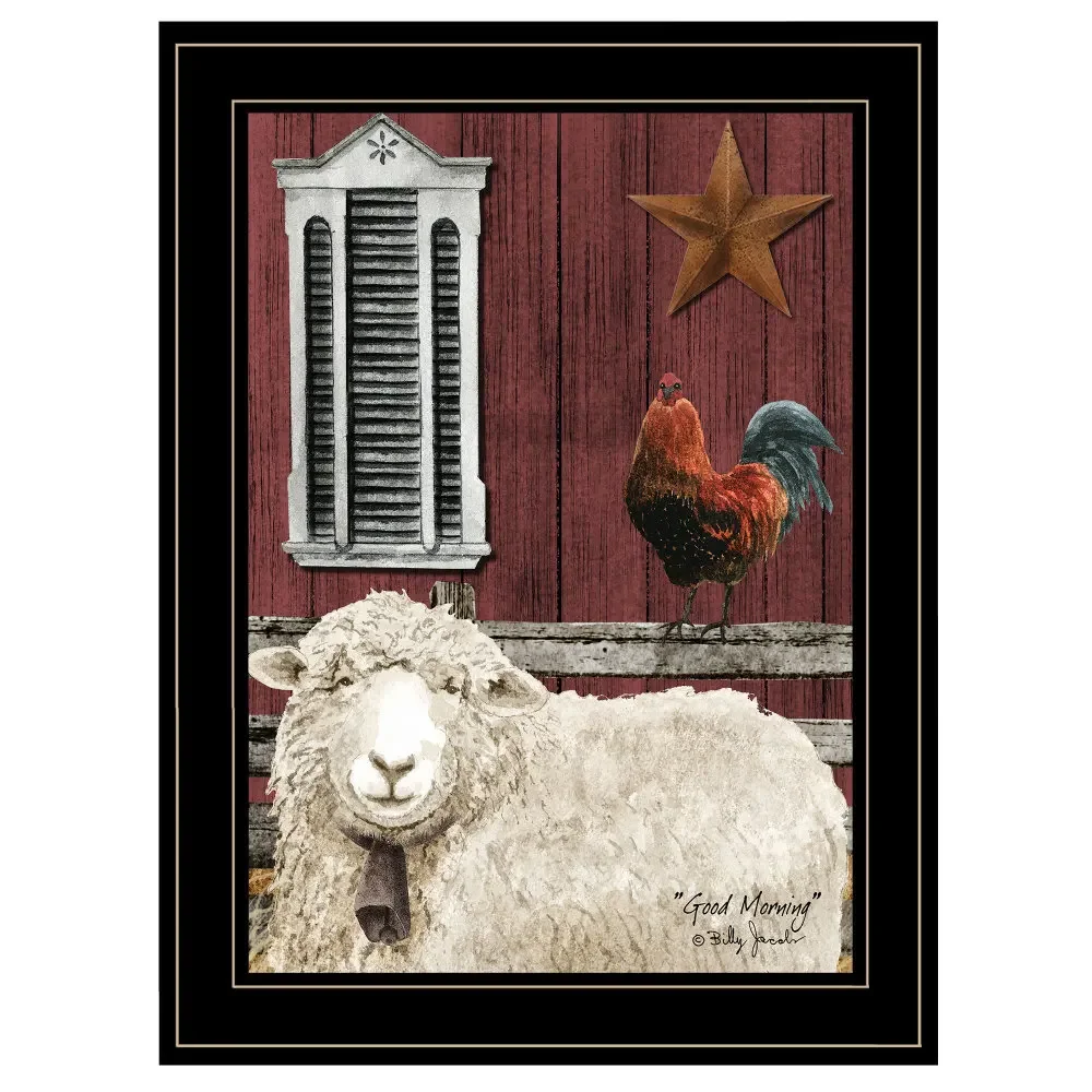 

Good Morning By Billy Jacobs Black Framed Art Print 15x19 Inches Ready To Hang Minimalist Wall Decor For Living Room Bedroom