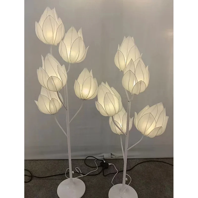 ALBERT-Lumière LED moderne en forme de fleur de Yulan, éclairage pour scène de fête, mariage, escales festives, décoration de fond