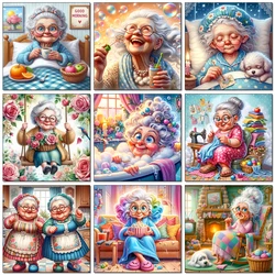 Diamond Art Painting Grandma Picture of Rhinestones 5D DIY Mosaic Old Lady New Collection Home Decoration Craft Kit